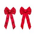 Holiday Trims Red/Silver 7 Loop Christmas Indoor Christmas Decor 7488